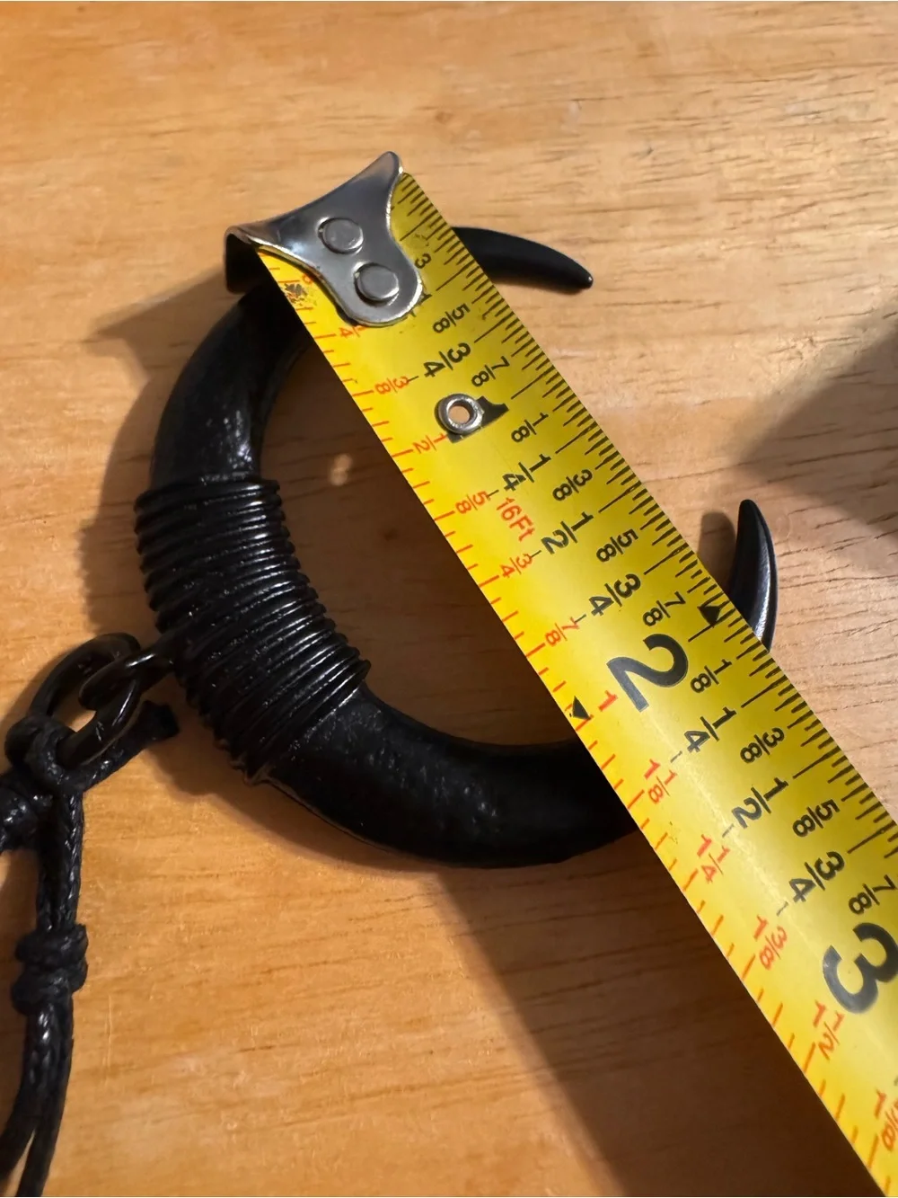 Black Metal Crescent Moon Viking Necklace